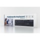 Gembird | Multimedia keyboard with phone stand | KB-UM-108 | Multimedia | Wired | US | Black | g