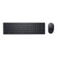 Dell | Pro Keyboard and Mouse | KM5221W | Keyboard and Mouse Set | Wireless | Batteries included | US | Black | Wireless connect