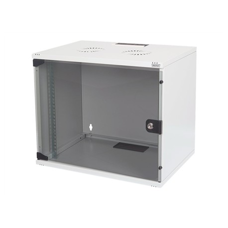Digitus | 7U wall mounting cabinet | DN-19 07U-S-1 | Grey | Safety class rating IP20. Lockable safety-glass door. 200° door open
