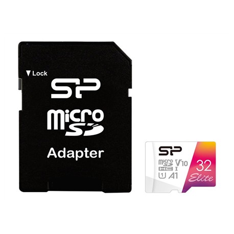 Silicon Power | microSDHC UHS-I Memory Card | Elite | 32 GB | microSDHC/SDXC | Flash memory class 10