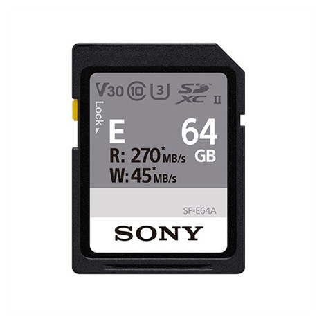 Sony | UHS-II Memory Card | SF-E SDXC Class10 | 64 GB | SDXC Memory Card | Flash memory class U3, V30
