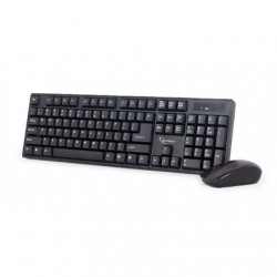 Gembird | Wireless Desktop Set | KBS-W-01_LT | Keyboard and Mouse Set | Wireless | Mouse included | US/LT | Black | Numeric keyp