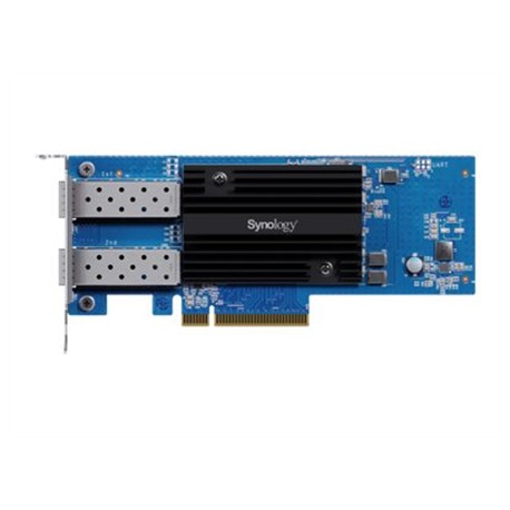 Synology E25G30-F2 Dual-port 25GbE SFP28 add-in card designed to accelerate bandwidth-intensive workflows