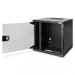 Digitus | Wall Mounting Cabinet | DN-10-06U-B | Black | IP protection class: IP20 Front door: Glass door, single opening Cabinet