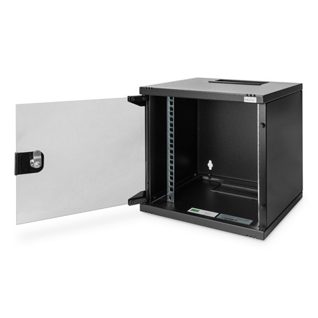 Digitus | Wall Mounting Cabinet | DN-10-06U-B | Black | IP protection class: IP20 Front door: Glass door, single opening Cabinet