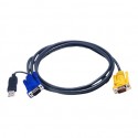 Aten 3M USB KVM Cable with 3 in 1 SPHD and built-in PS/2 to USB converter